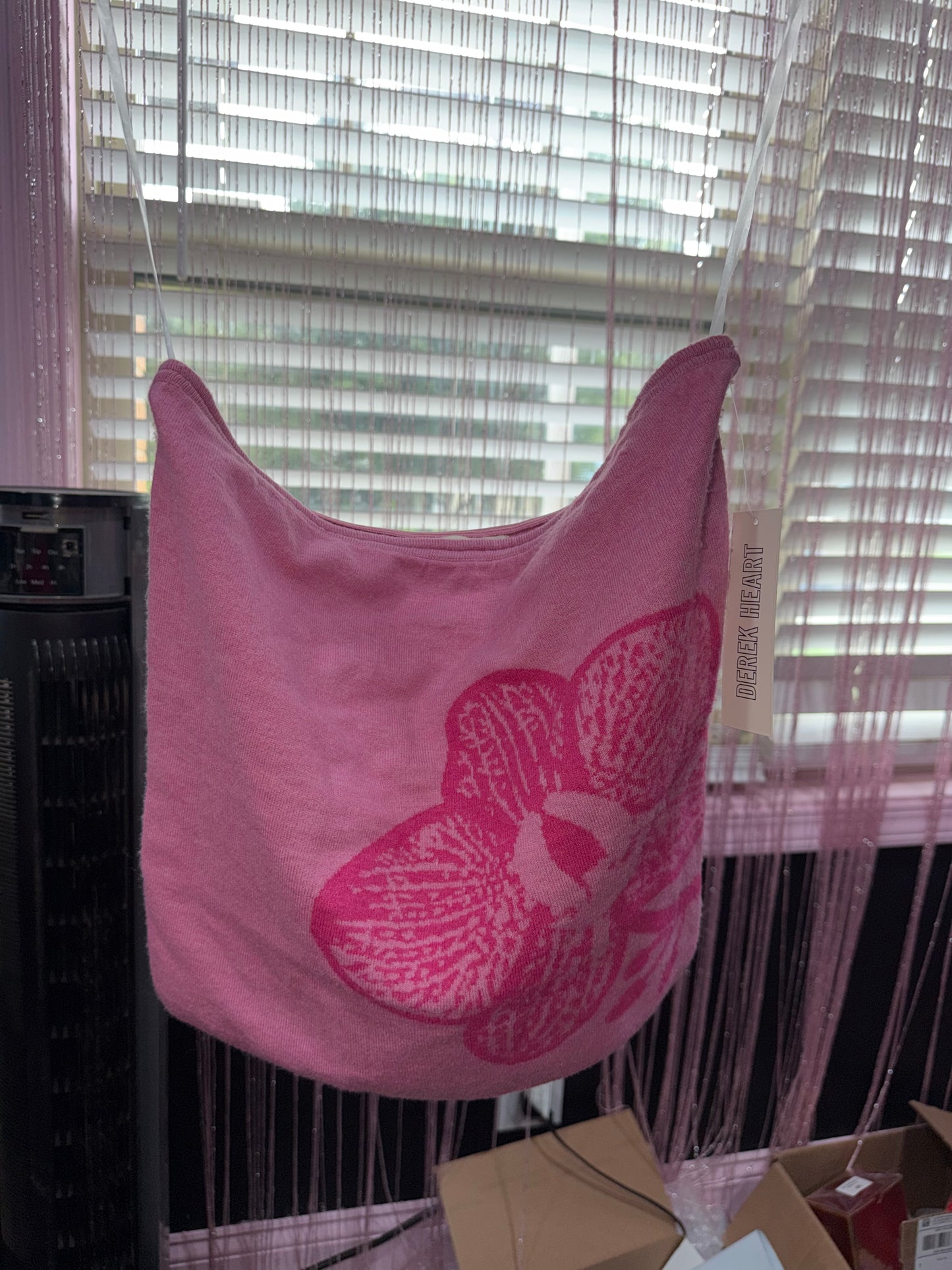 Pink floral tube top (L)