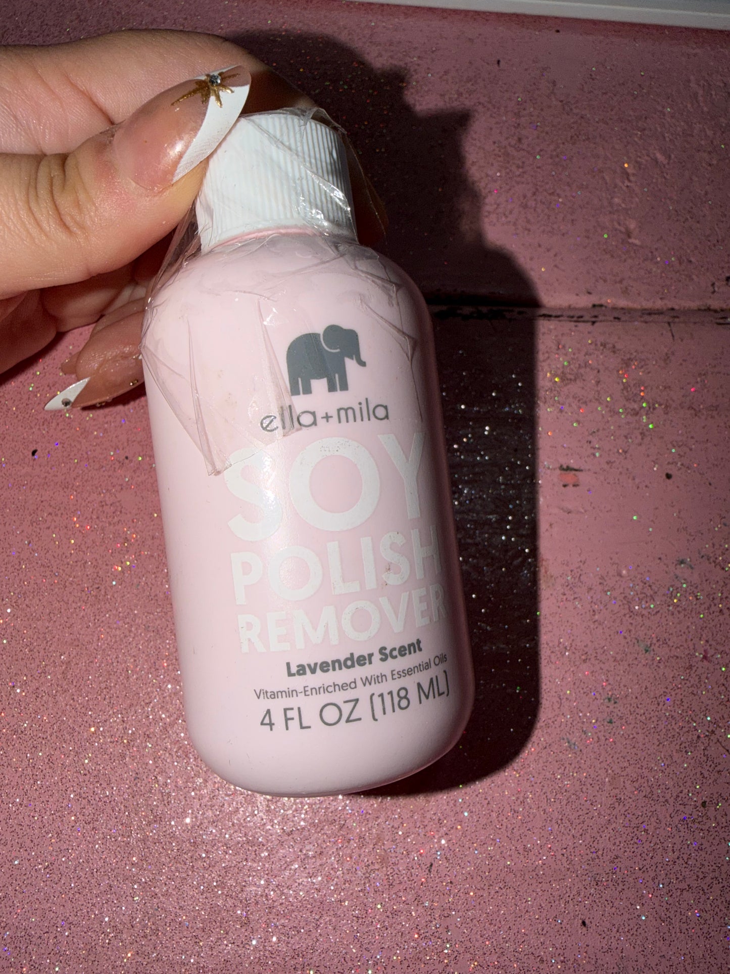 Lavender nail polish remover