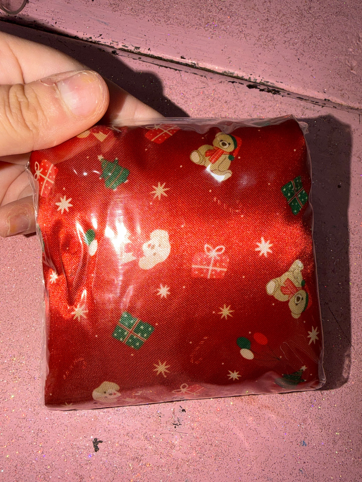 Bear with presents shower cap