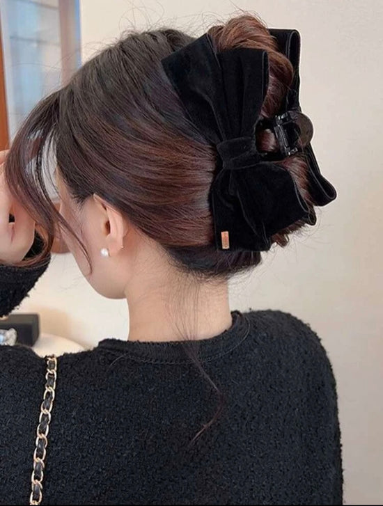 BOW VELVET CLIP