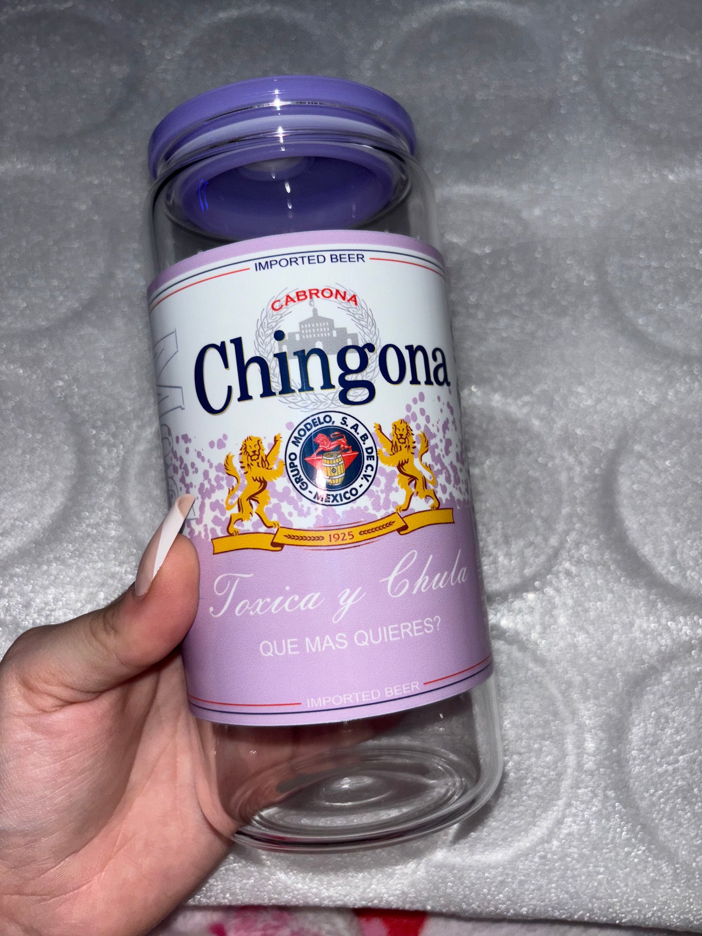 CHINGONA BIG CUP WITH COLOR LID