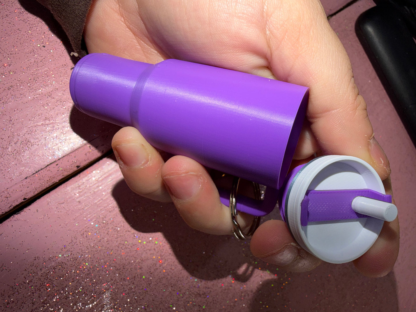 Chapstick holder keychain