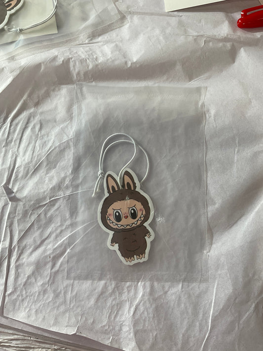 Brown labubu air fresher