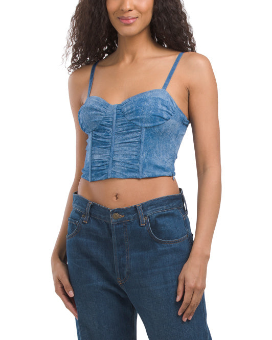 Ruched bustier top (M)