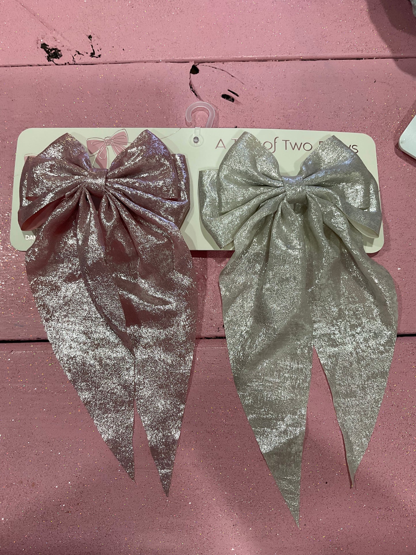 2 pcs glitter bows