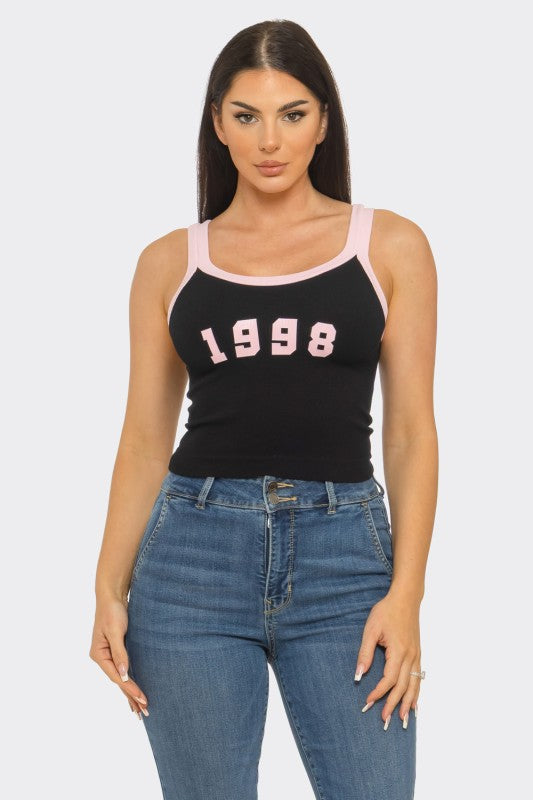 Born in 1998 top pink and black