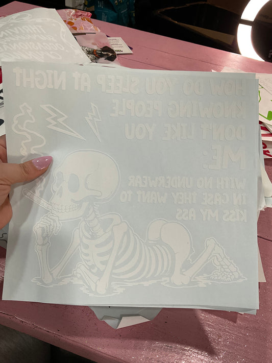 How do you sleep screen print transfer