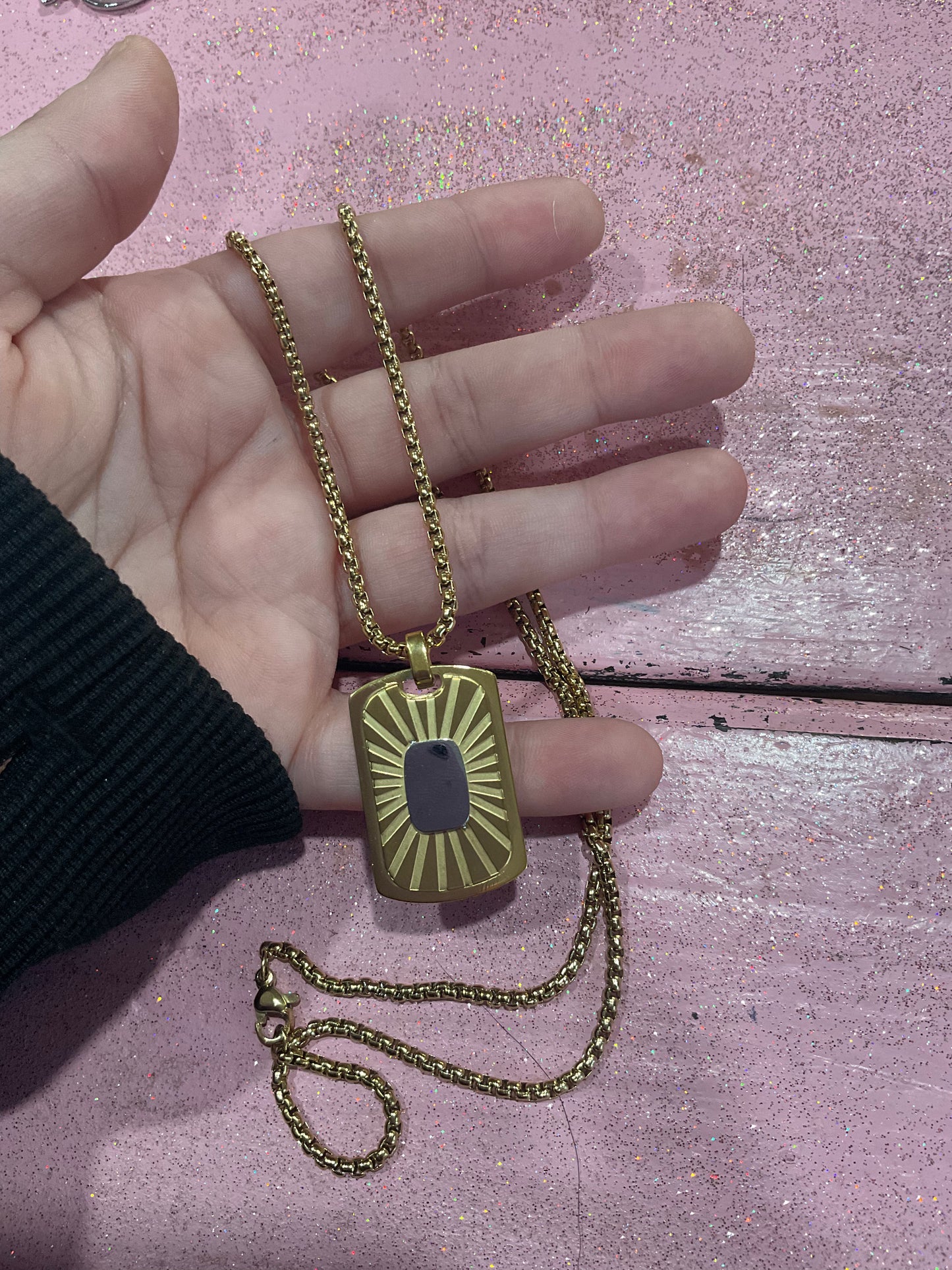 Gold plate necklace