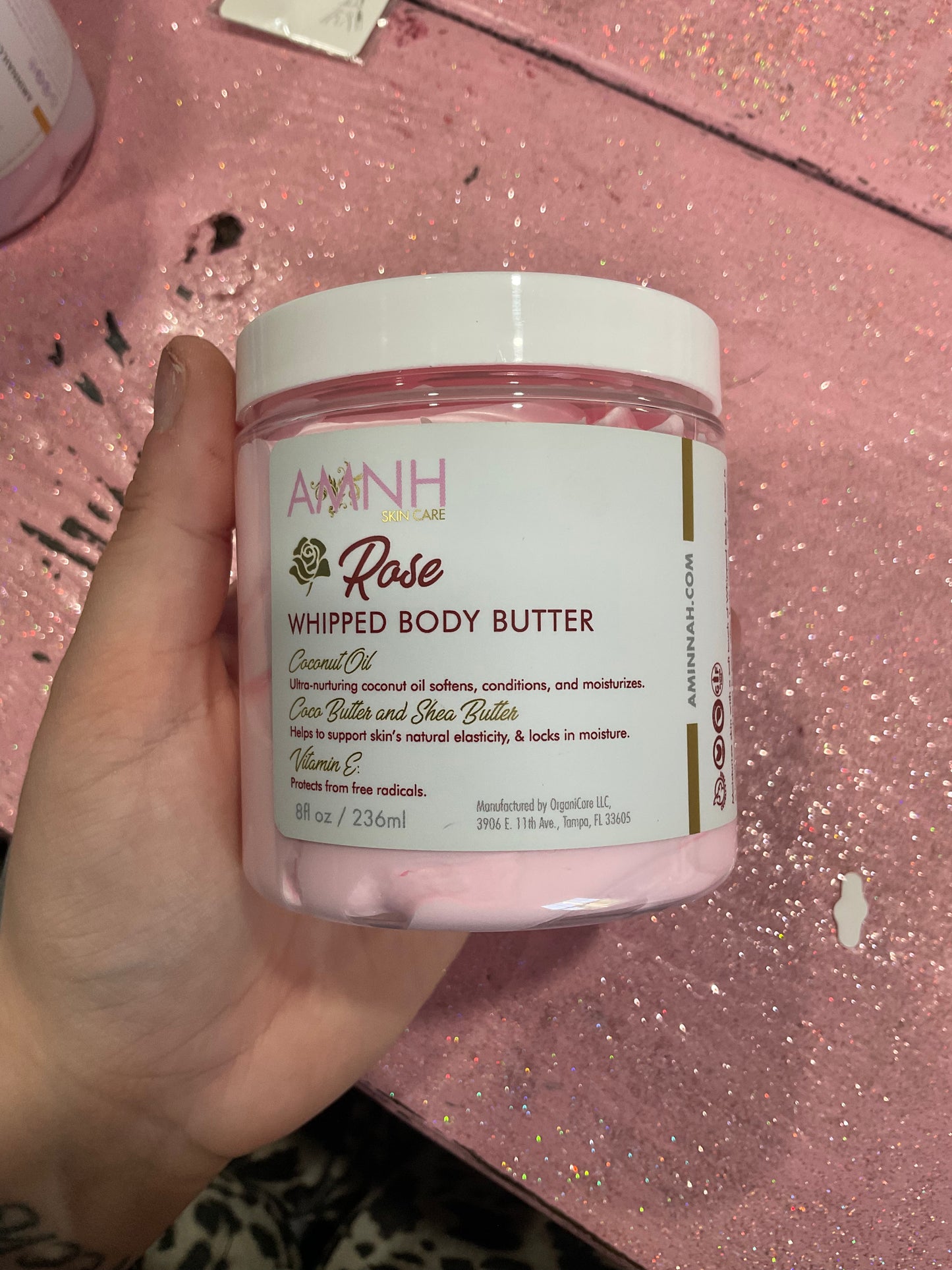 Rose whipped body butter