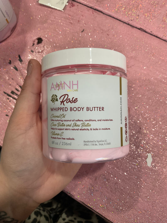 Rose whipped body butter