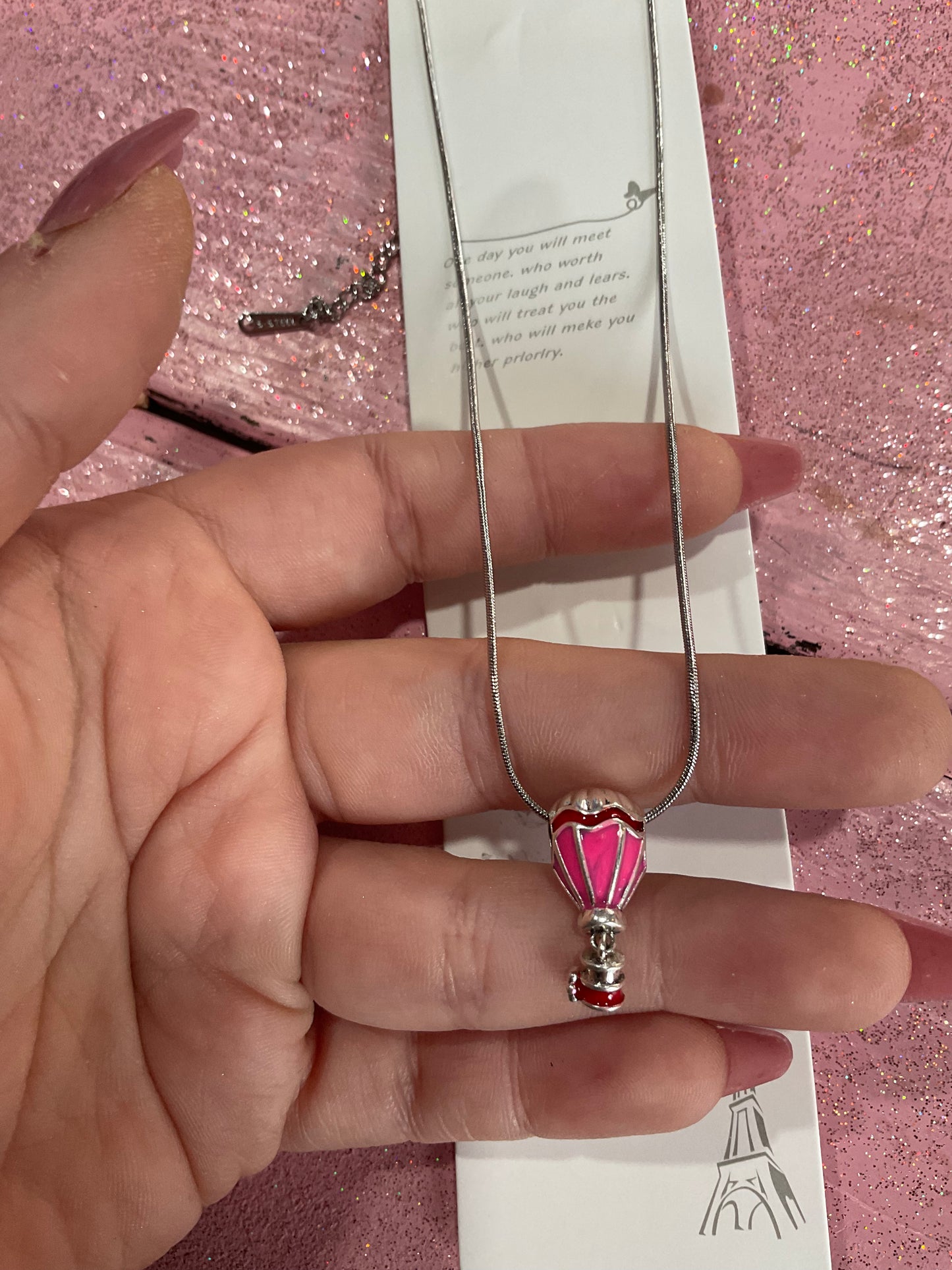 Hot air balloon necklace