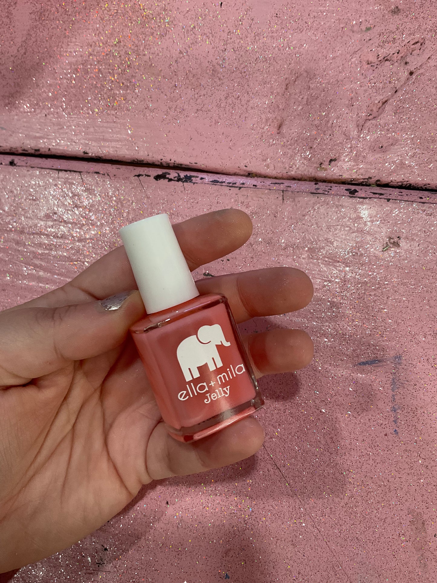 Hot pink jelly polish