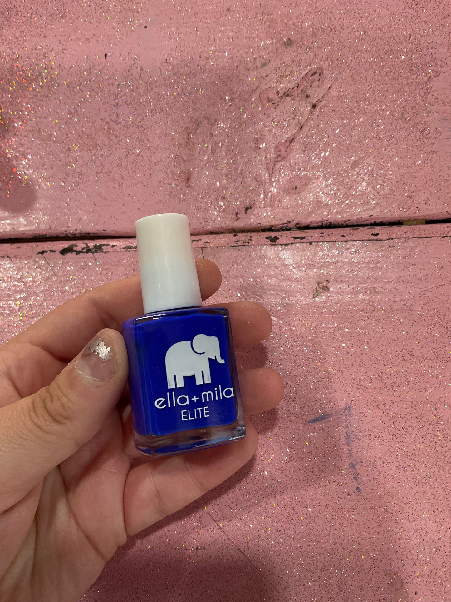 Royal blue nail polish