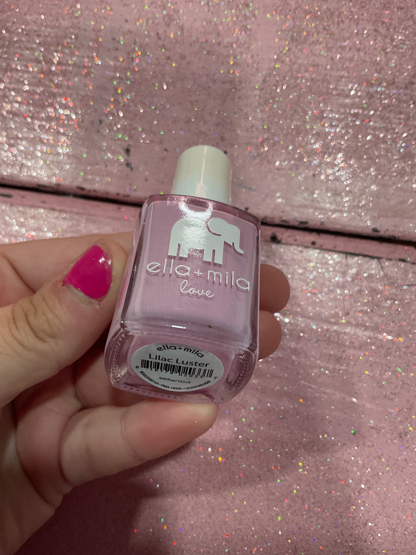 Lilac luster nail polish