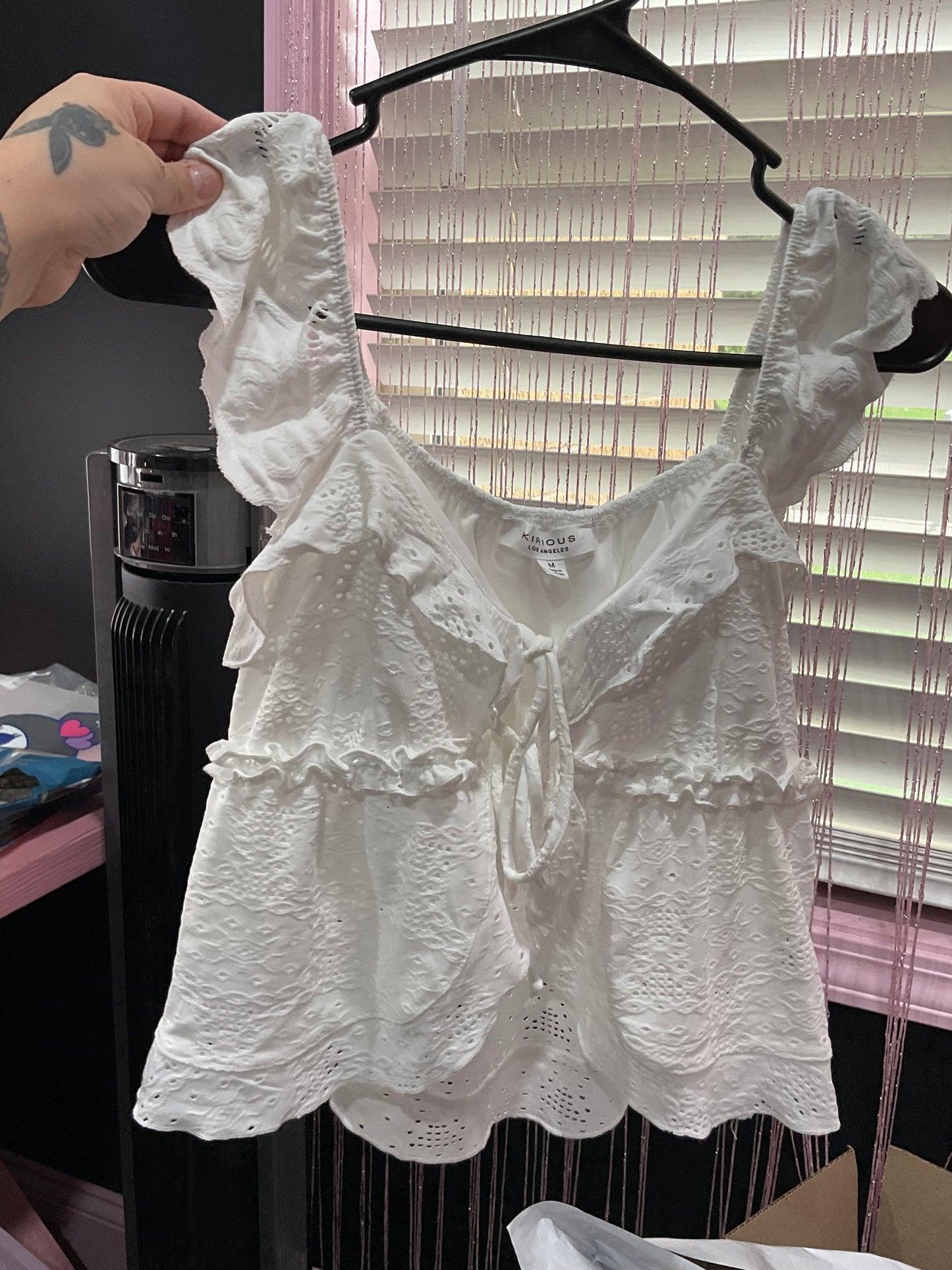 White lace tank (M)
