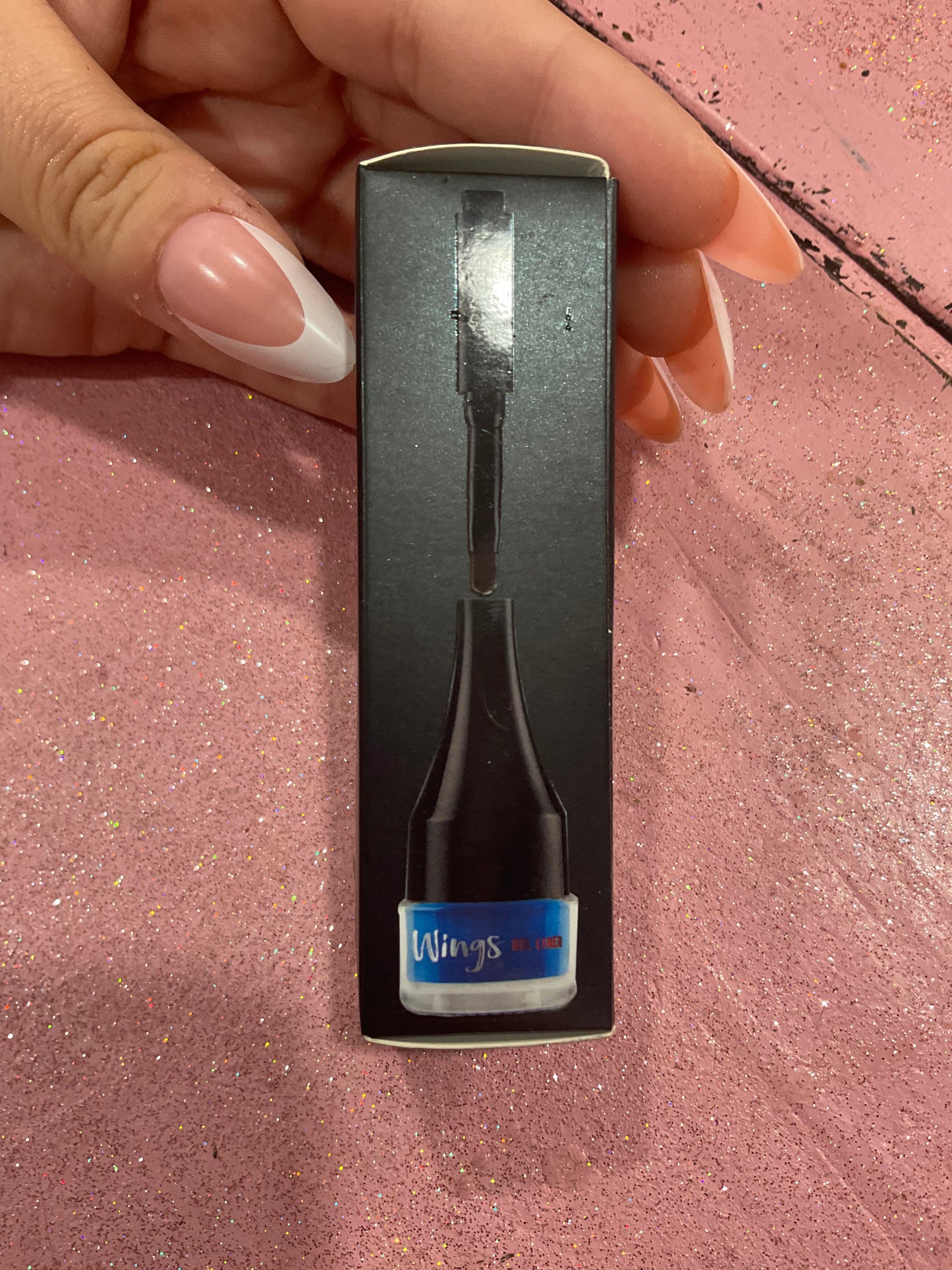 Blue eyeliner