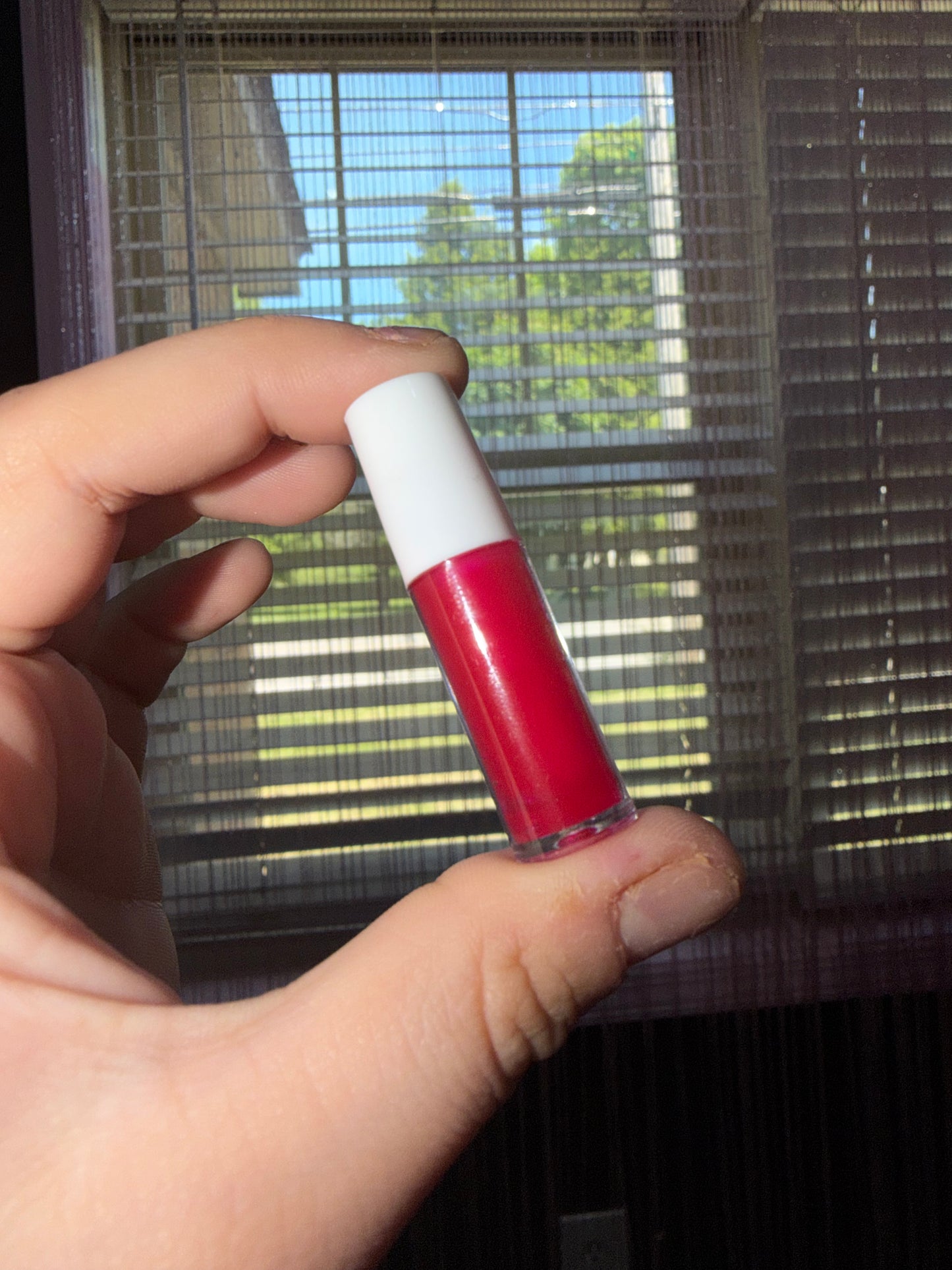 Red lip gloss