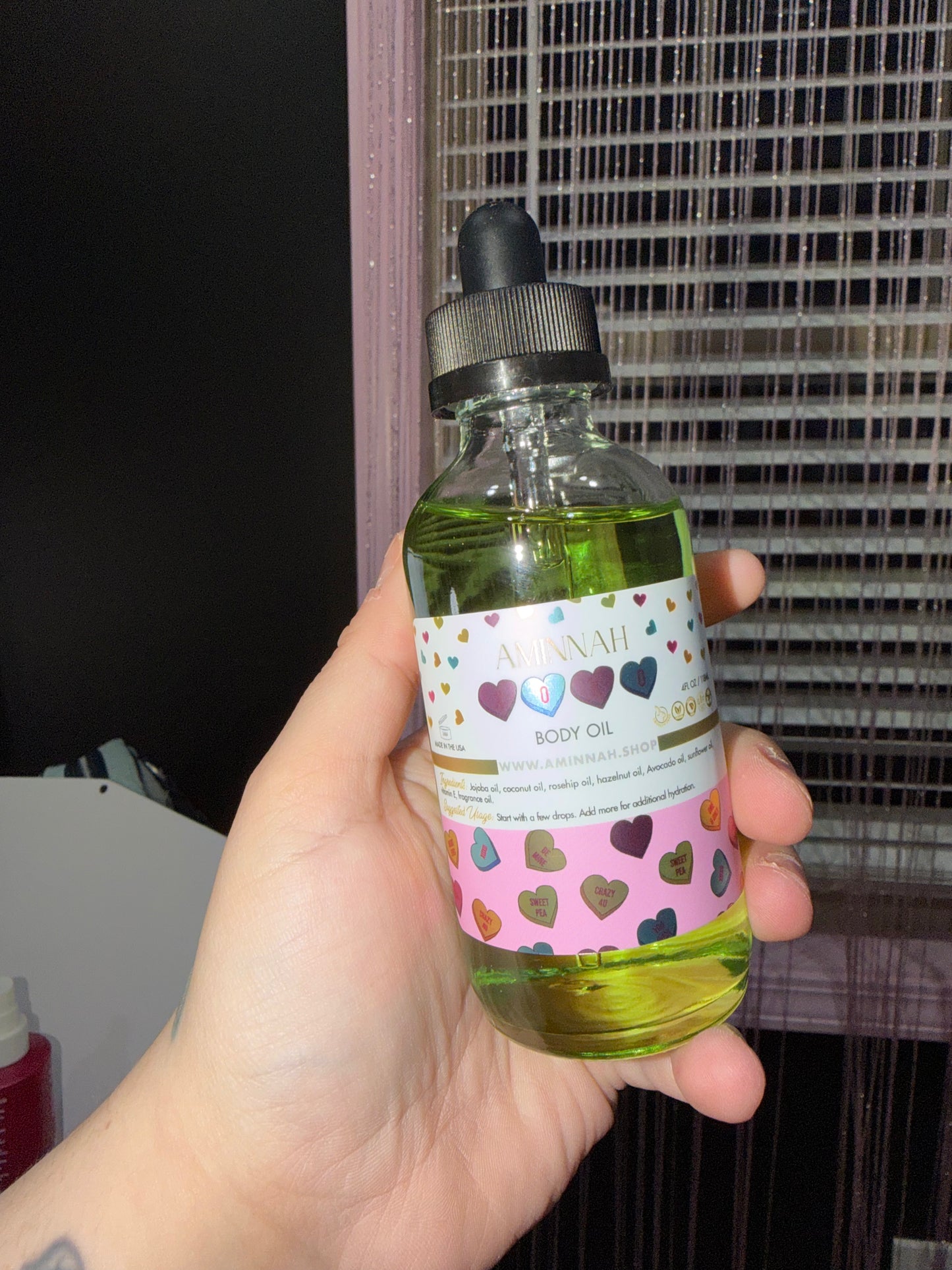Skittles scented body oil