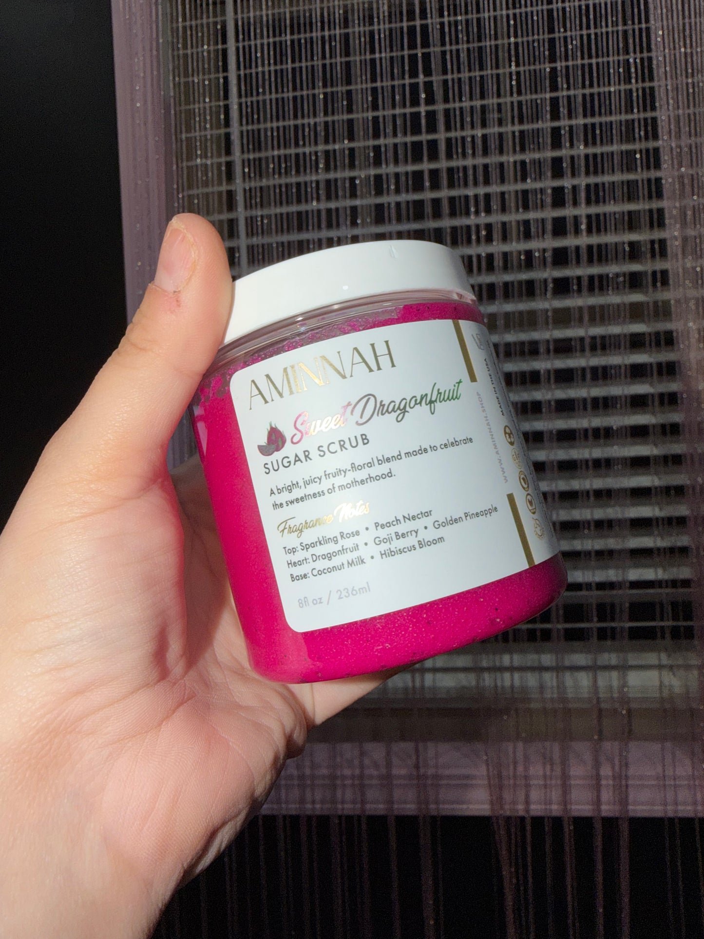 Sweet dragon fruit sugar scrub