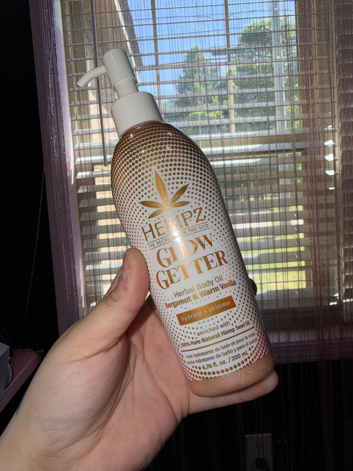 Hempz warm vanilla shimmer body oil