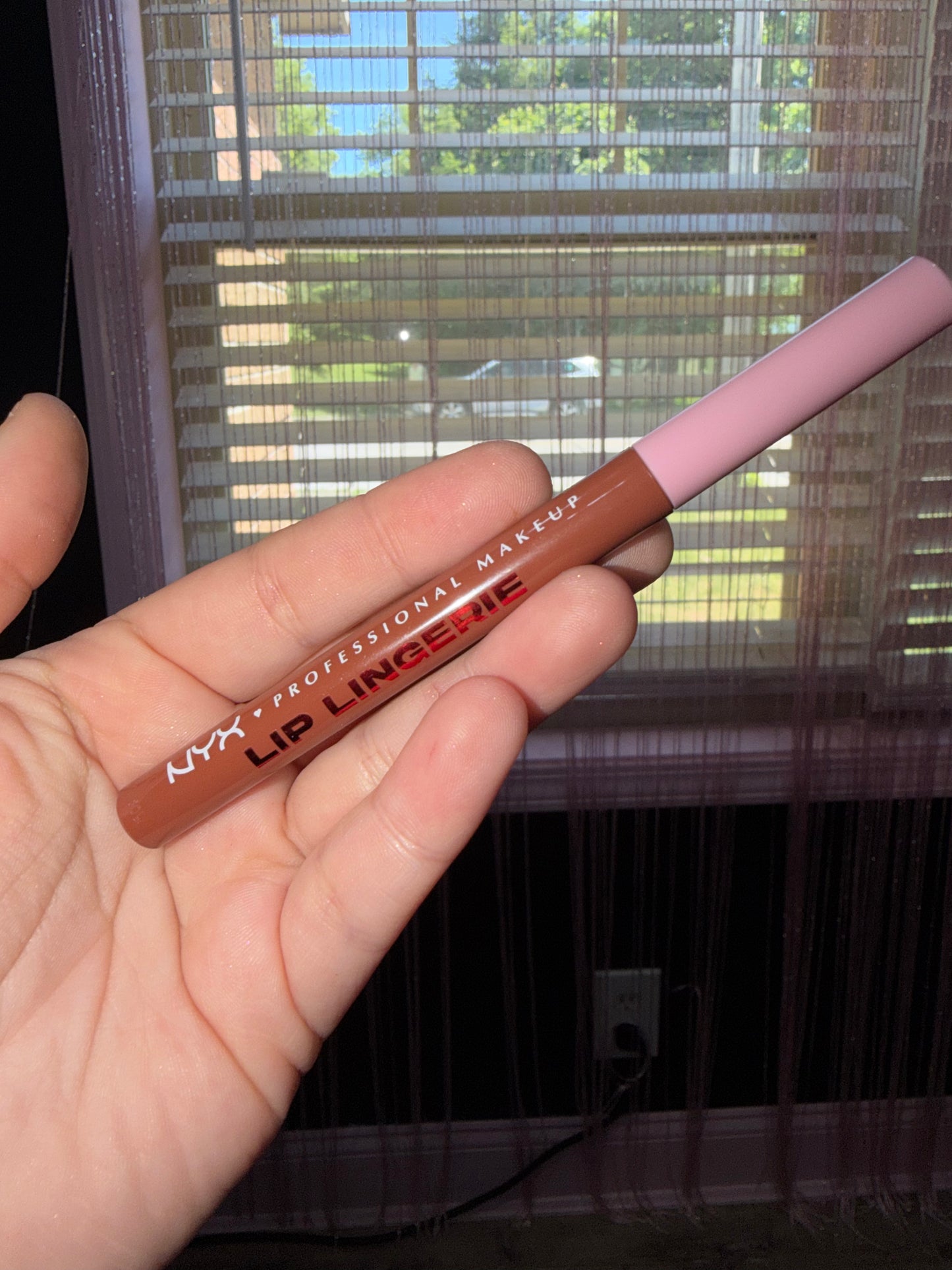NYX lip lingerie shade “Naughty nude”