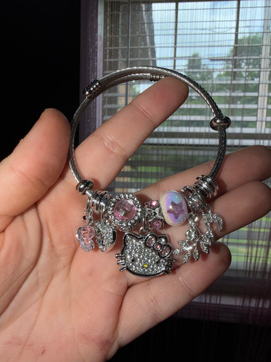 Pink Hk charm bracelet