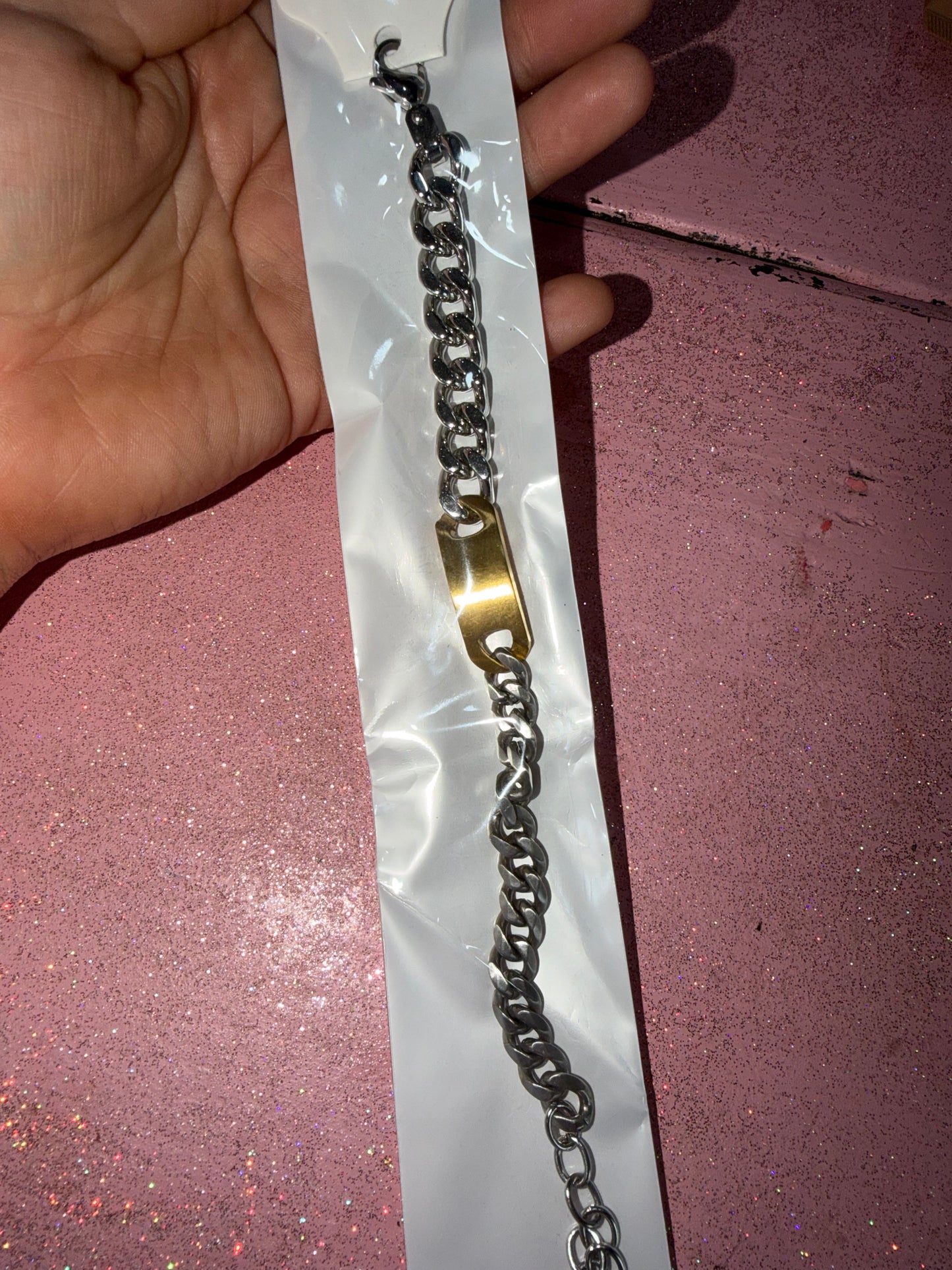 Gold and silver men’s bracelet