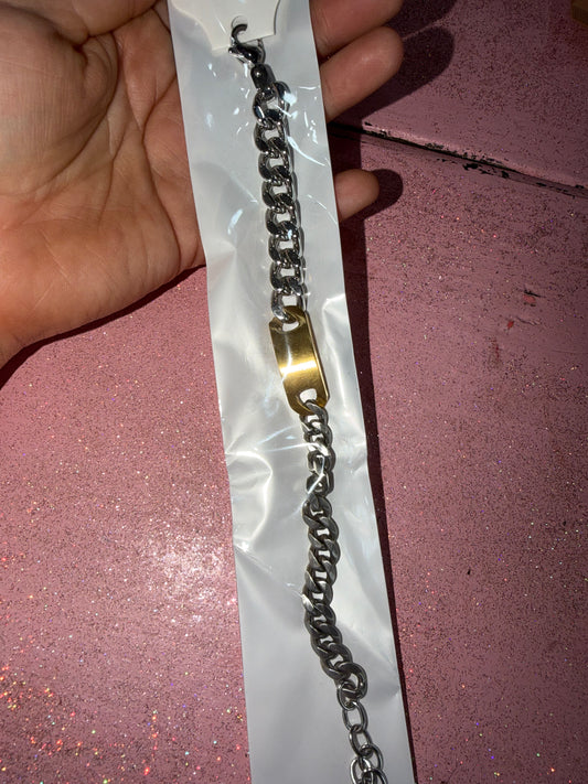 Gold and silver men’s bracelet
