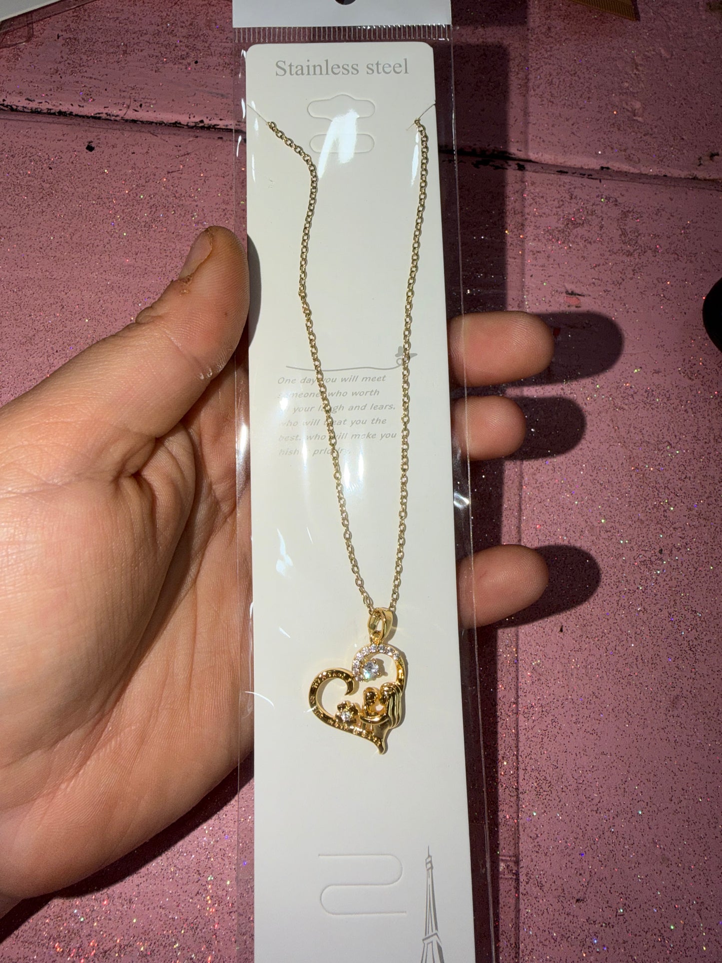 Mama and child necklace e