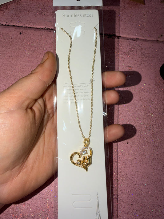 Mama and child necklace e