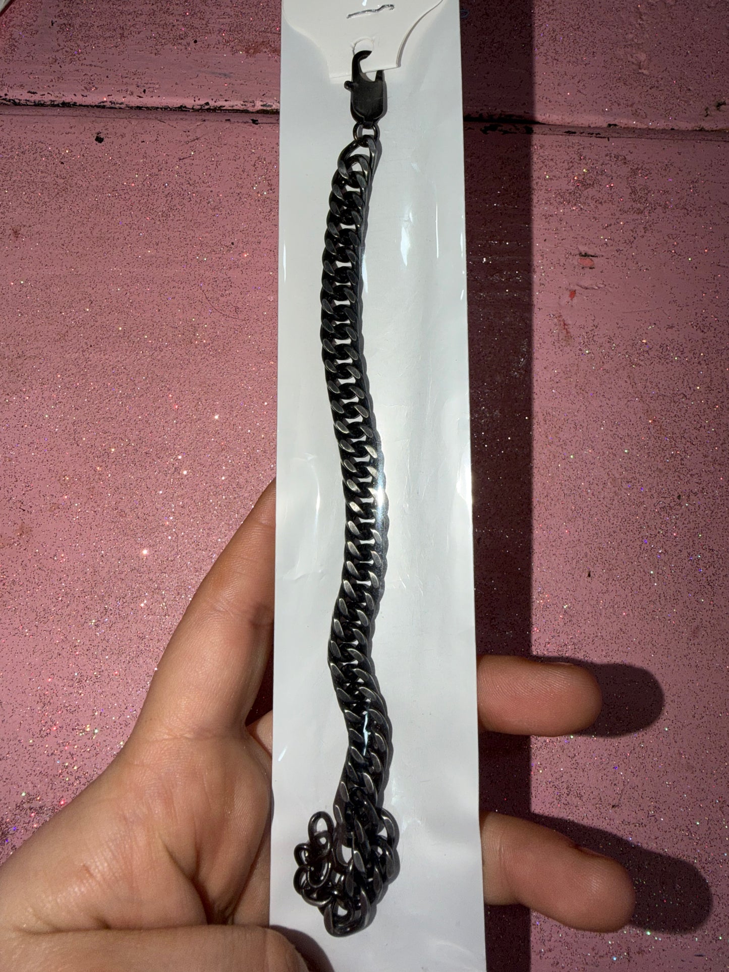 Men’s black chain bracelet