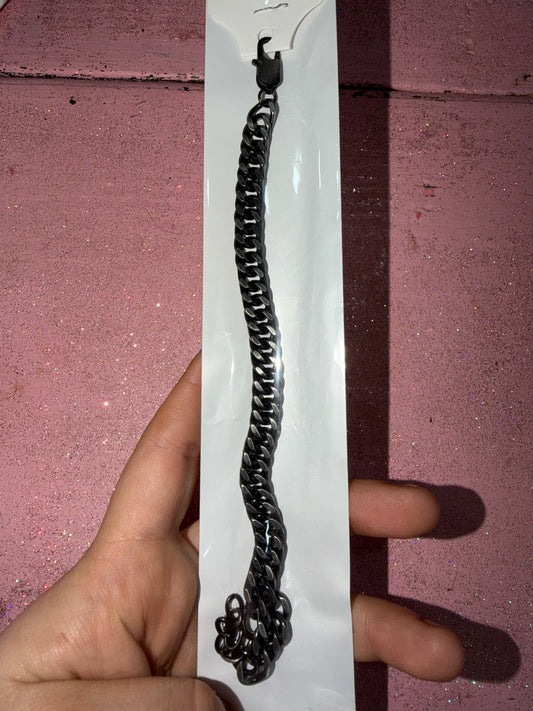 Men’s black chain bracelet