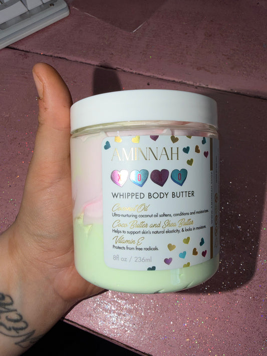 Xoxo body butter (skittles scent)
