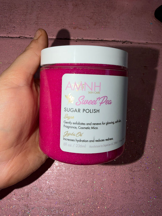 Sweet pea sugar scrub