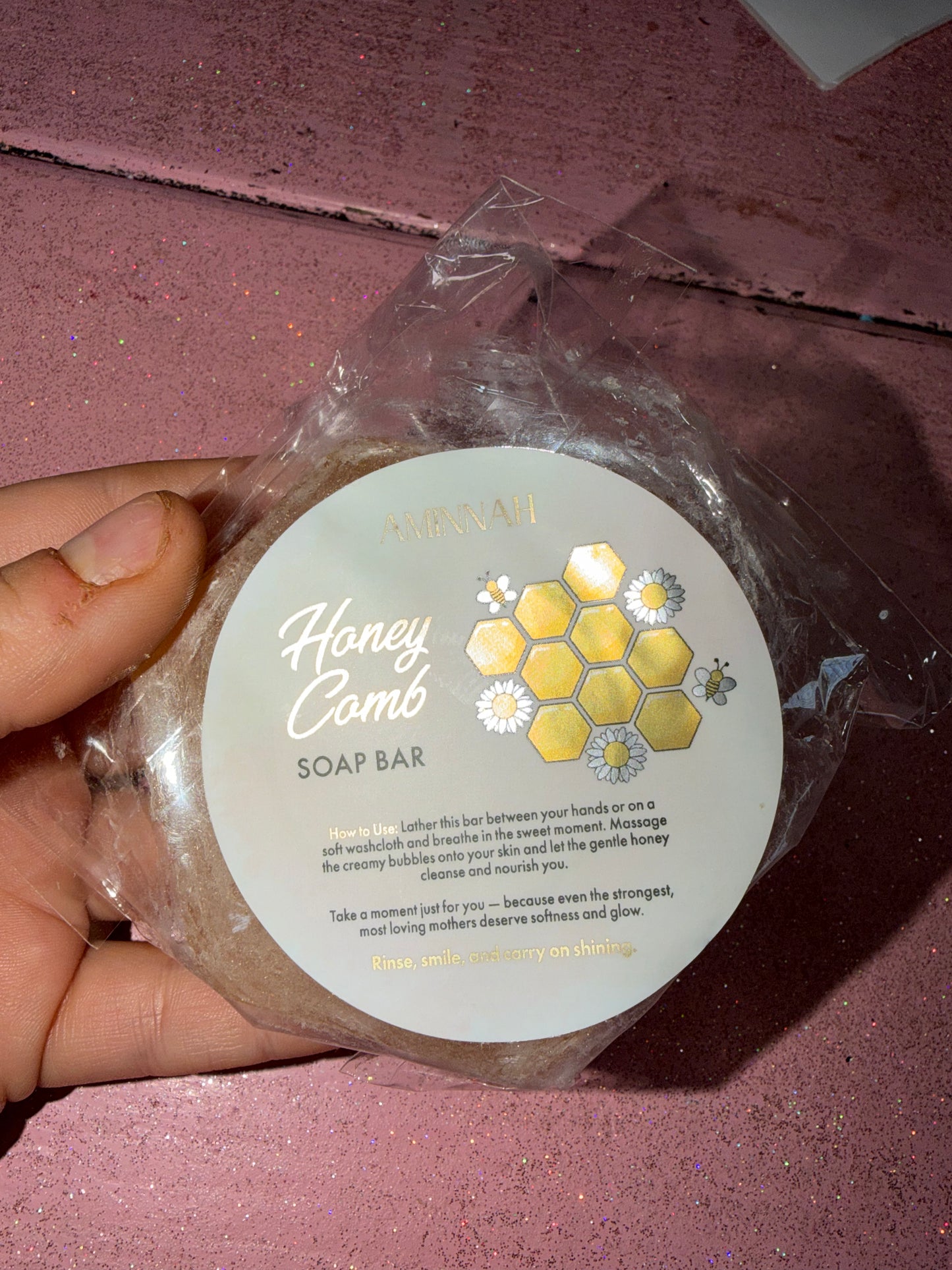 Honey comb soap bar