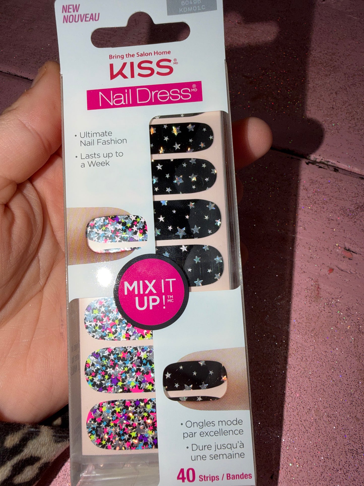 Nail dress colorful stars