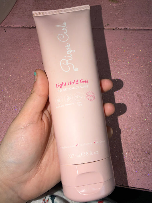 Light hold gel for curls