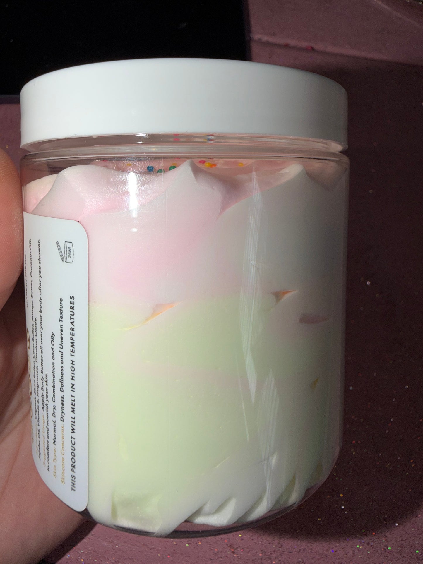 Birthday cake lotion