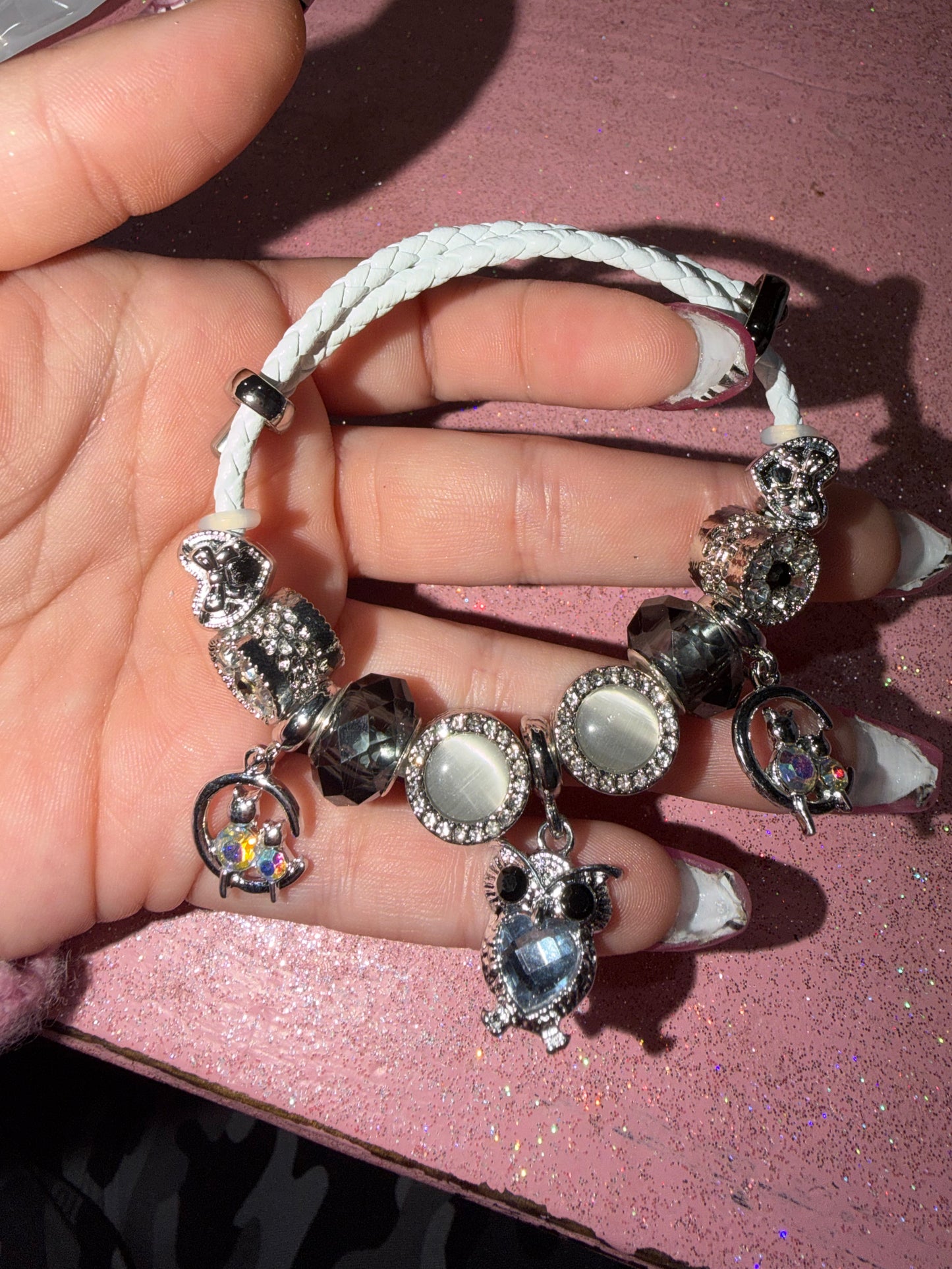 Owl charm bracelet