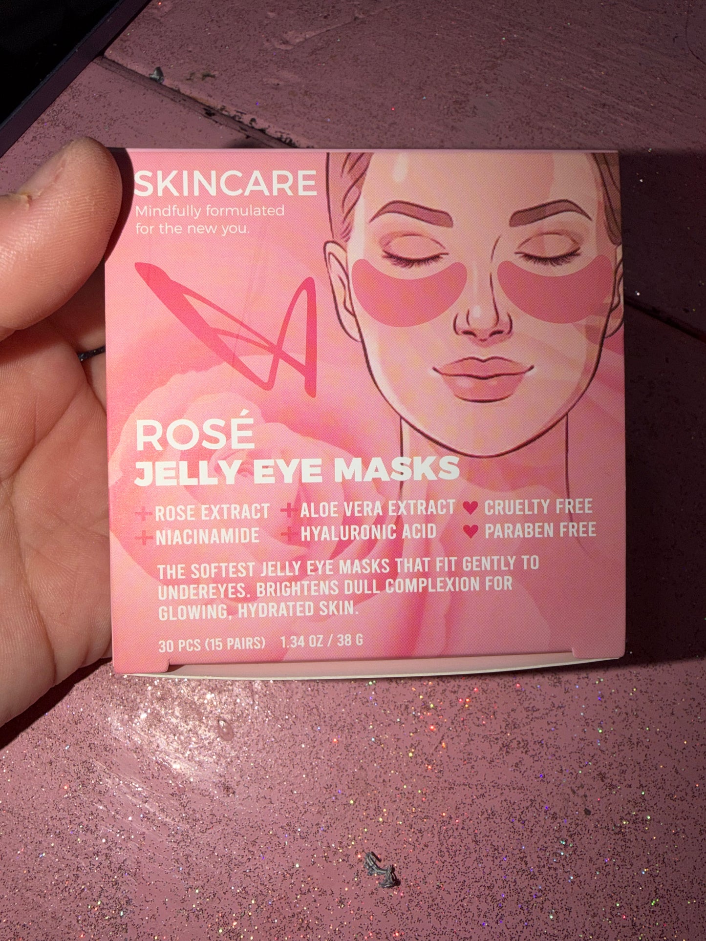 Rose jelly eye masks