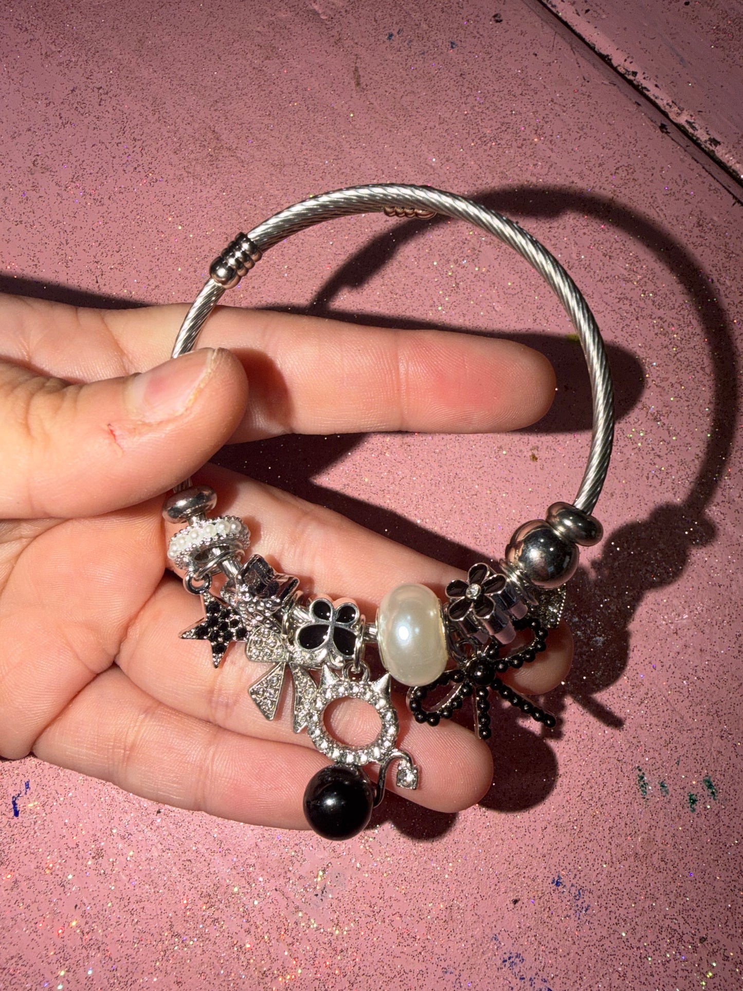 Black car charm bracelet
