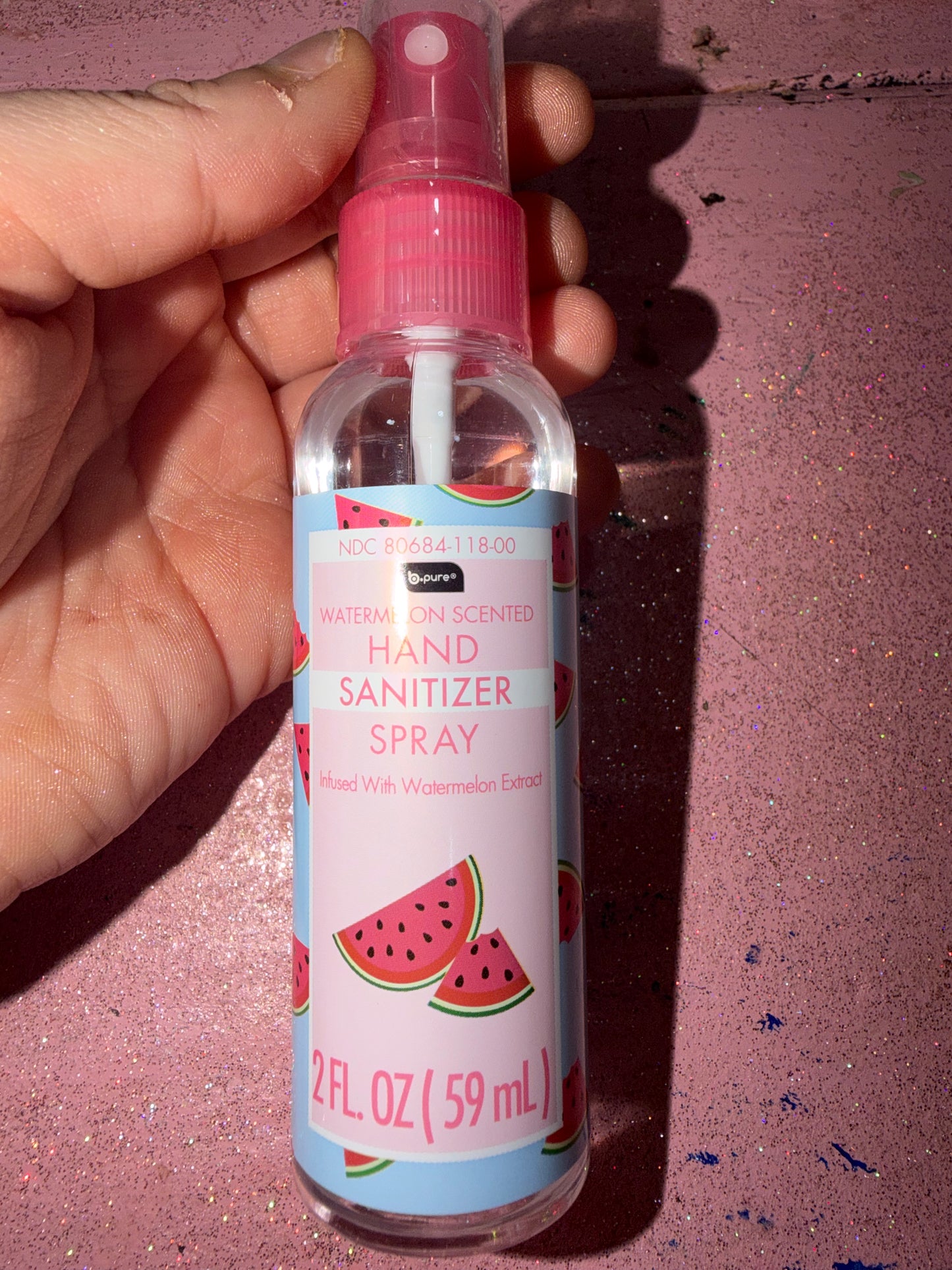 Watermelon spray hand sanitizer
