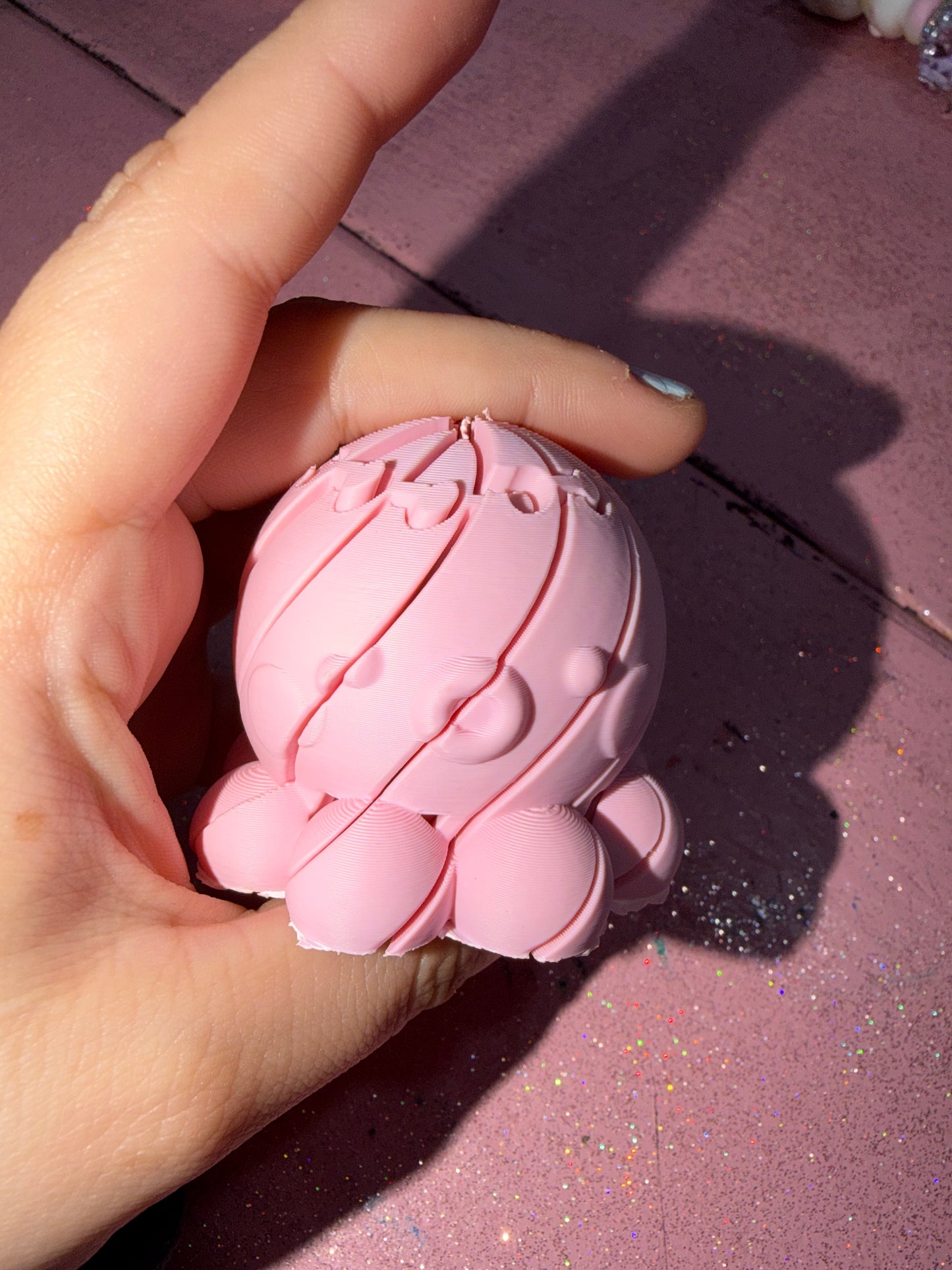 Pink octopus fidget toy