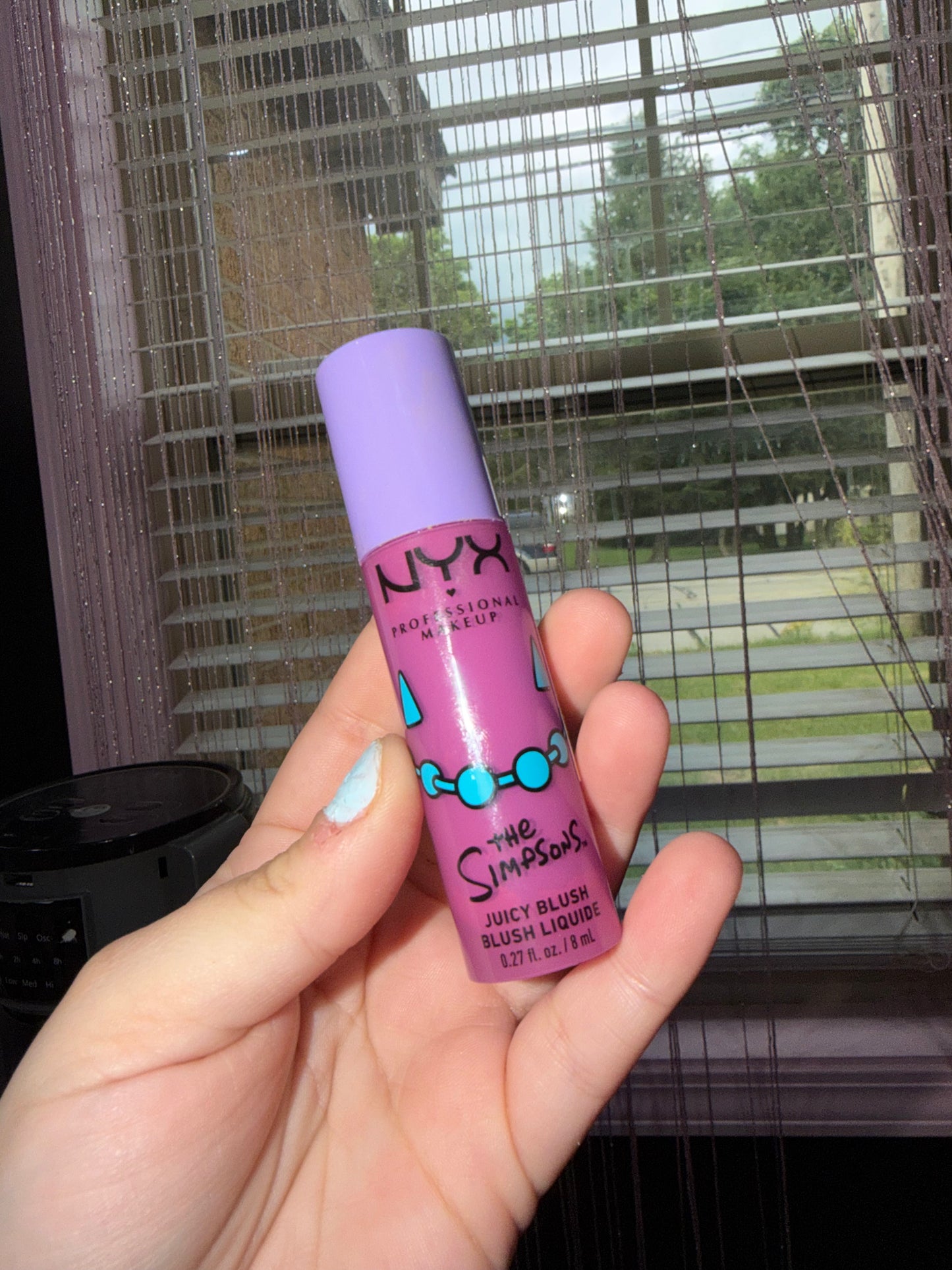 Nyx the simpsons liquid blush shade lavender sass