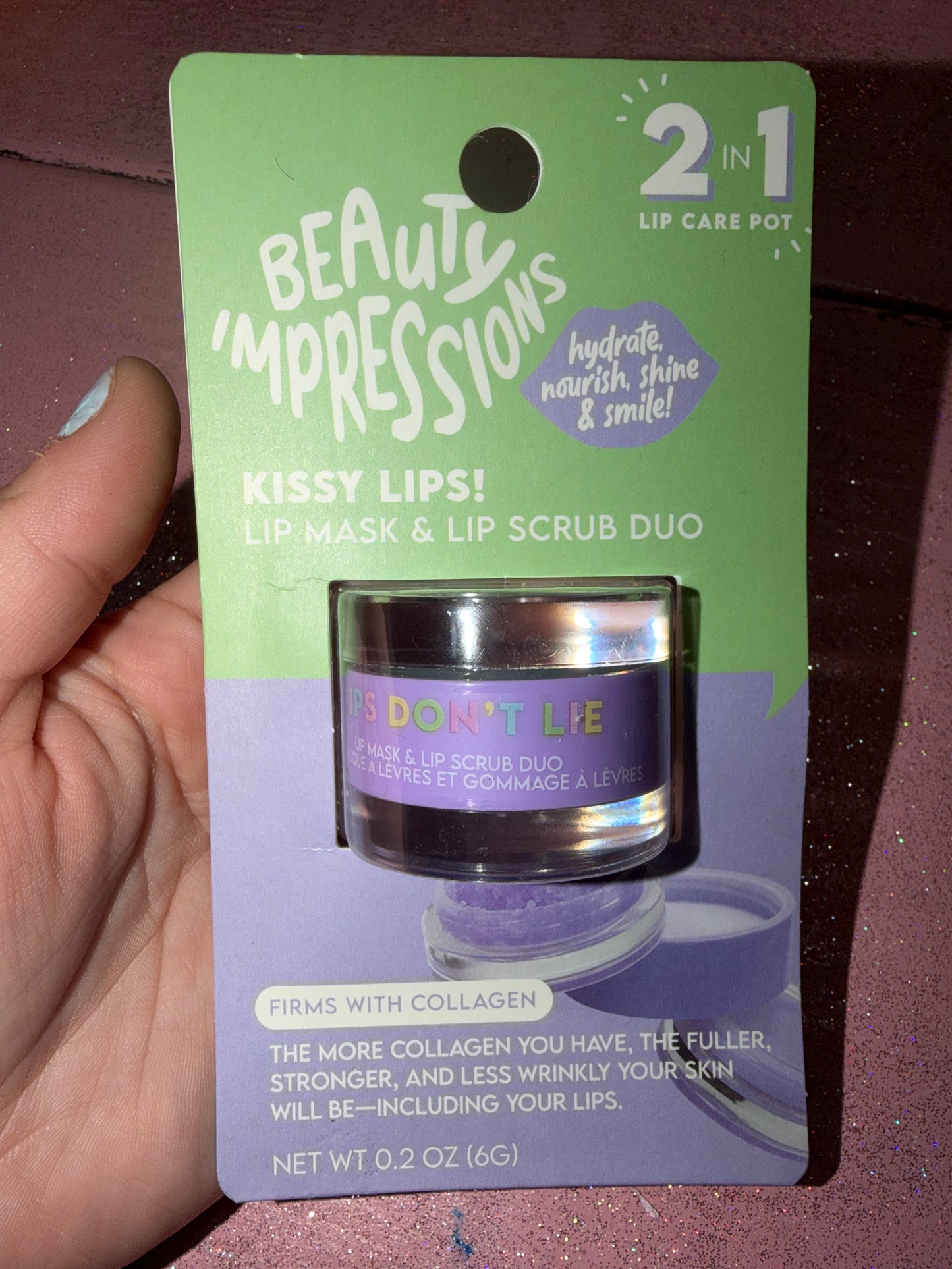 Lip mask and lip scrub duo set