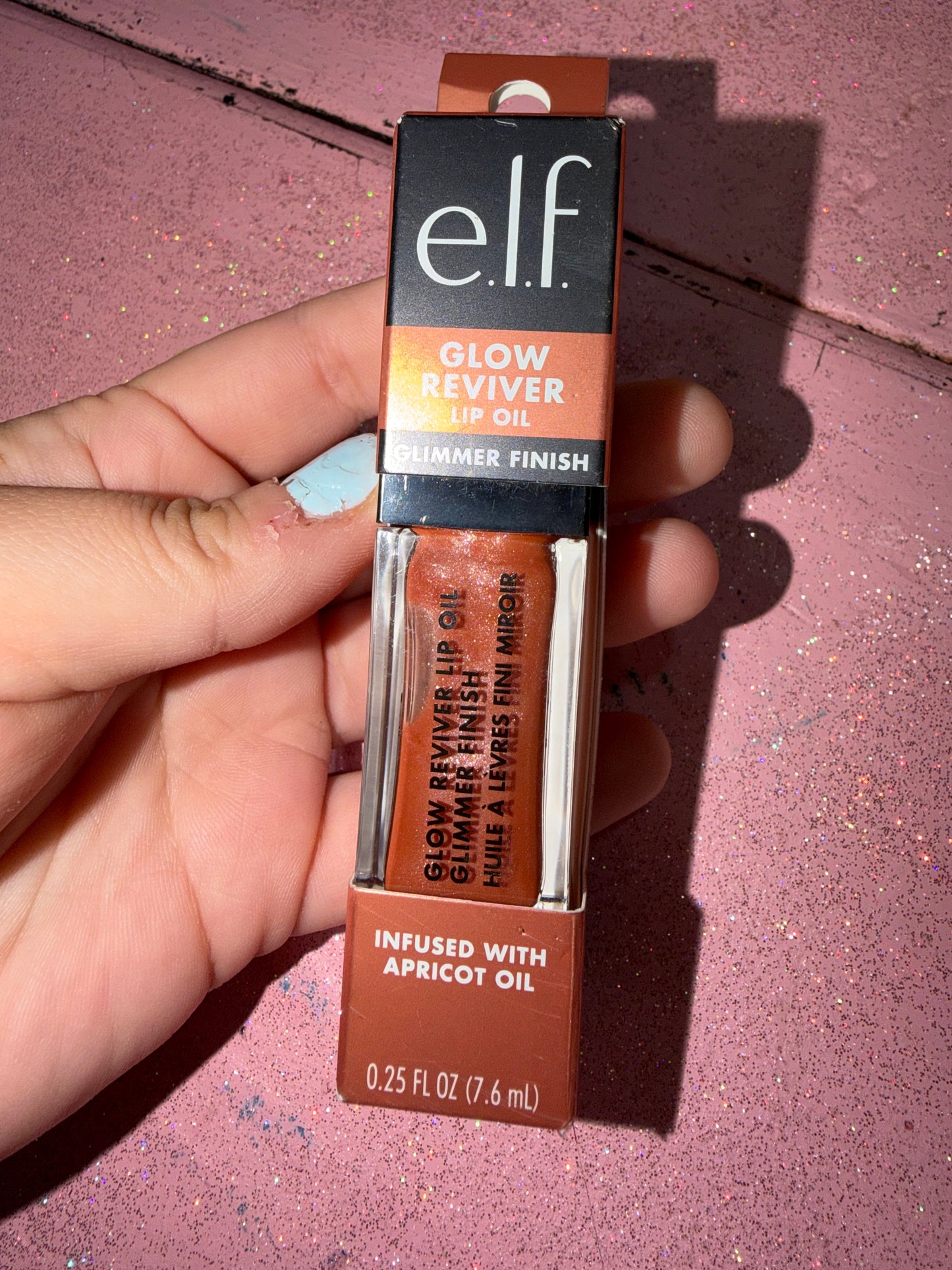 Elf shimmer lip oil