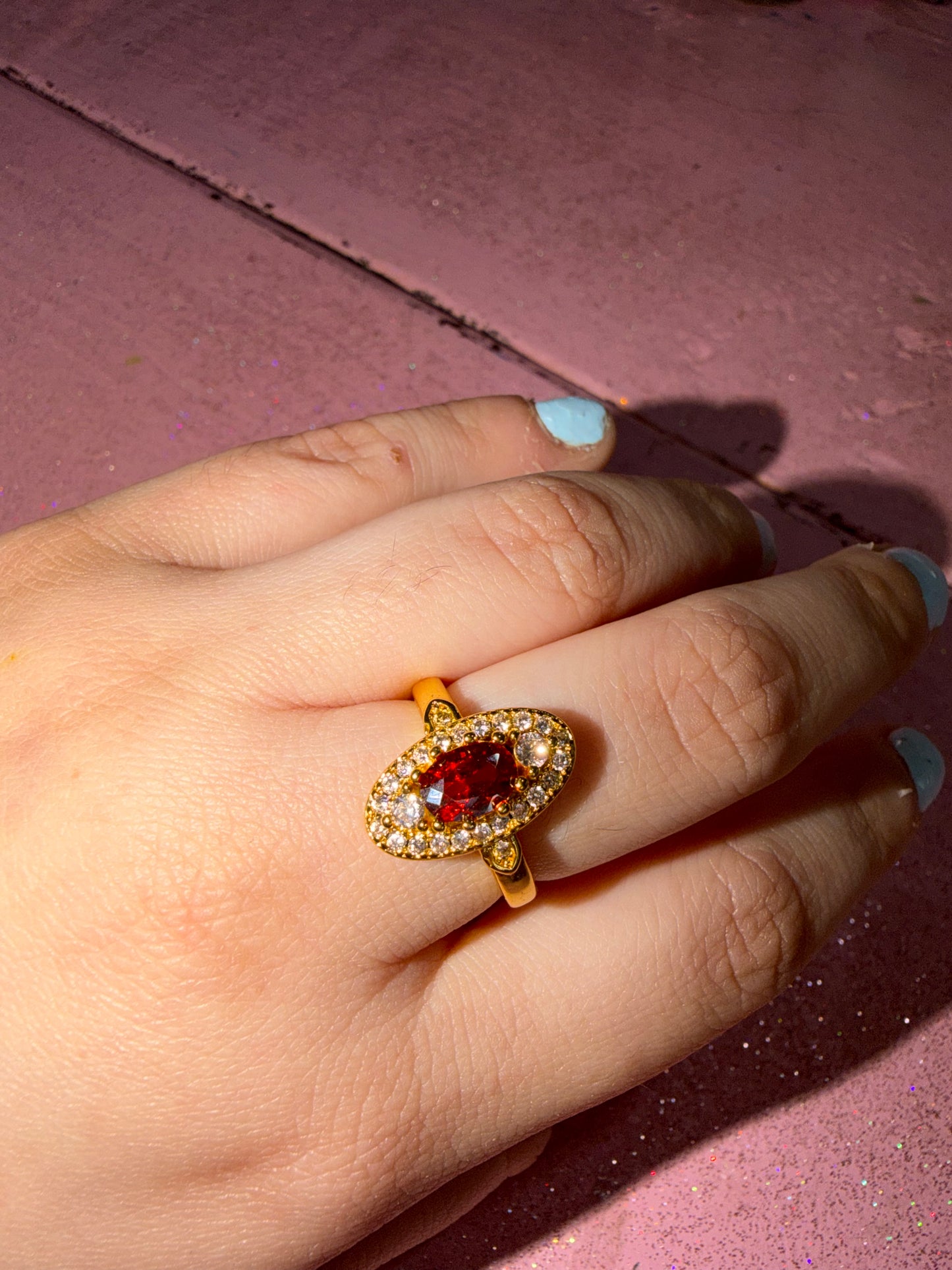 Adjustable blood orange ring