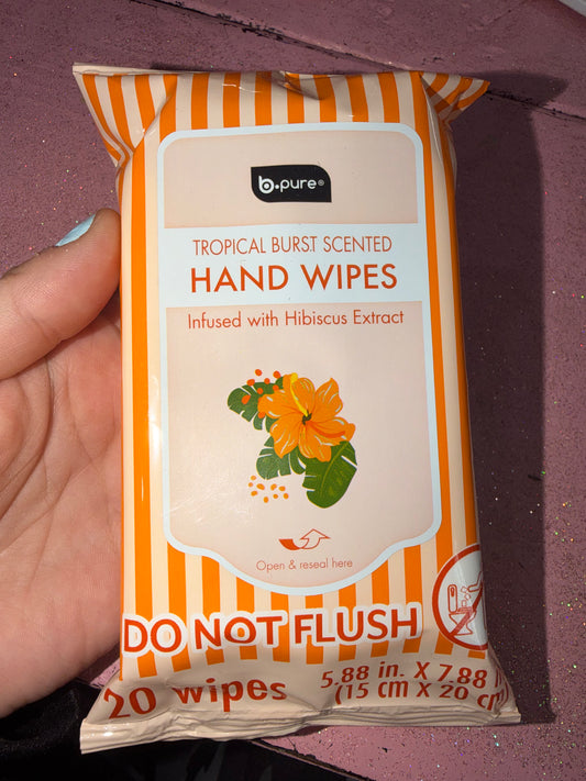 Tropical blast hand wipes