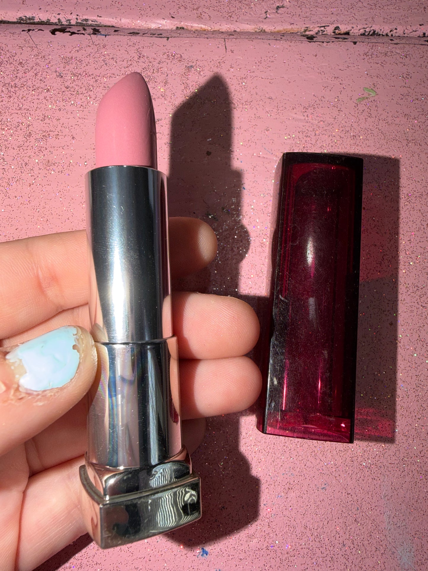Maybelline lipstick shade “make me pink”