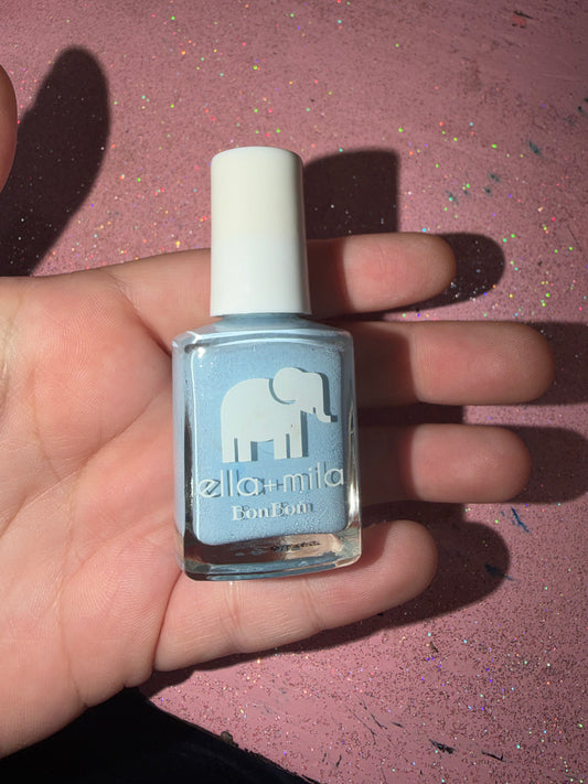 Baby blue nail polish